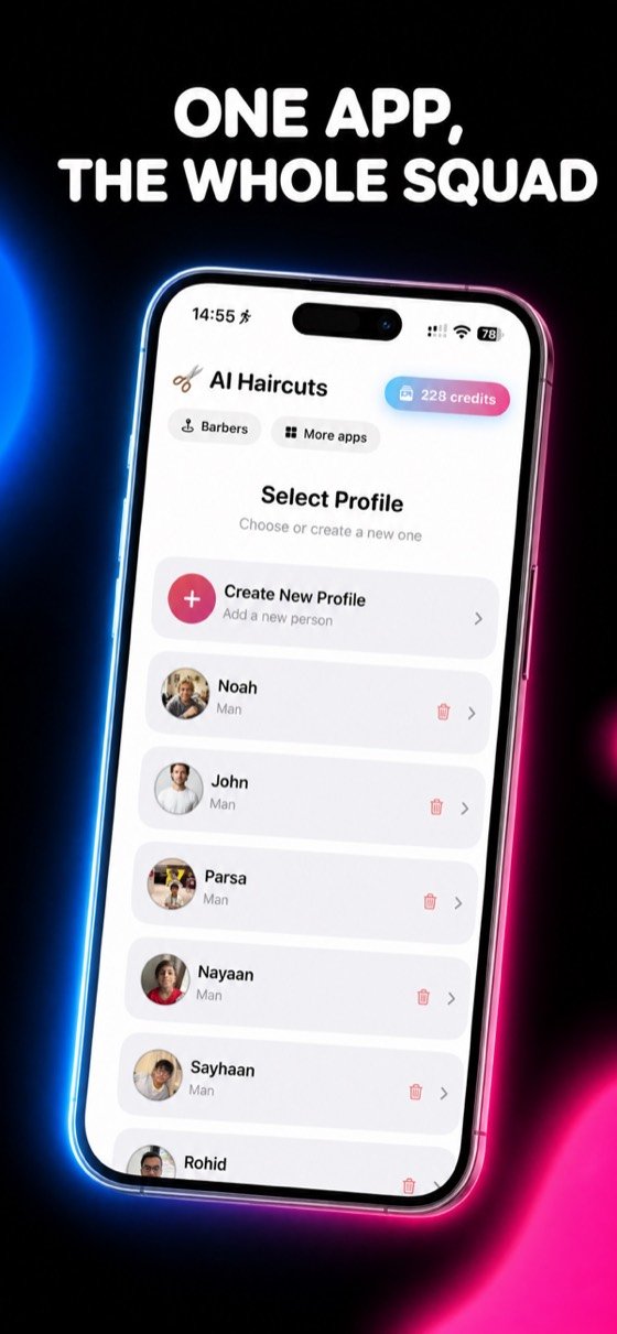 AI Haircuts app screen 4